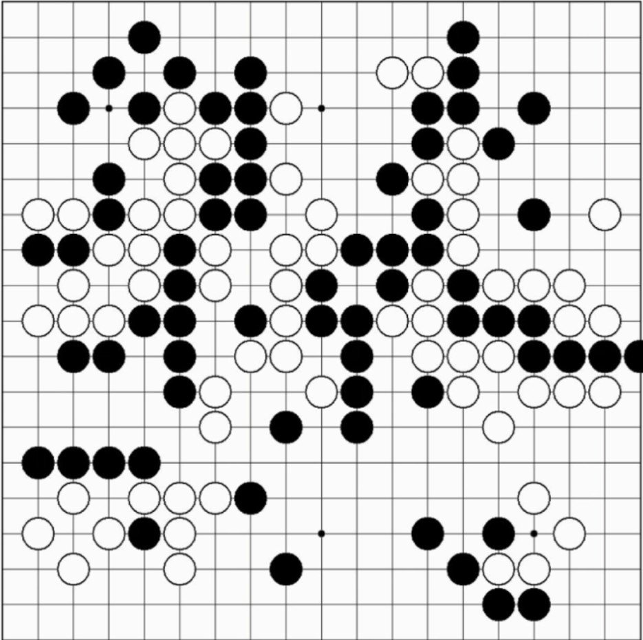 A still image from the NFT, of the game board as Lee Sedol defeated AlphaGo.