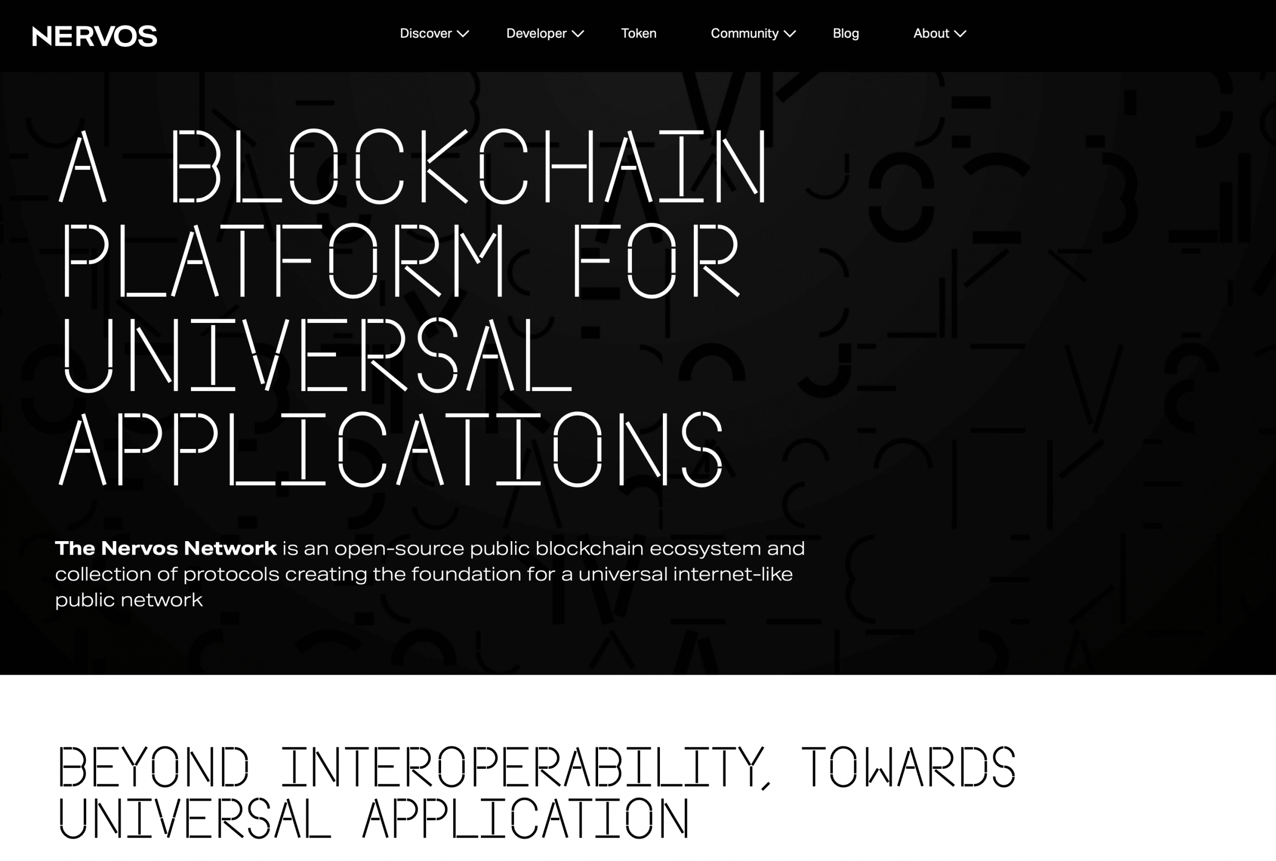 The Nervos blockchain website