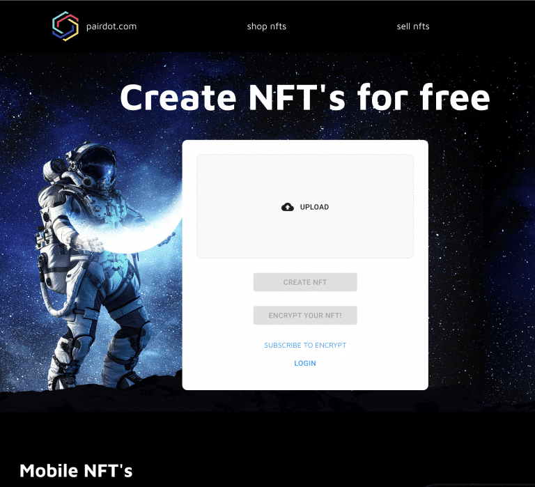 Pairdot's Green, Mobile NFT App