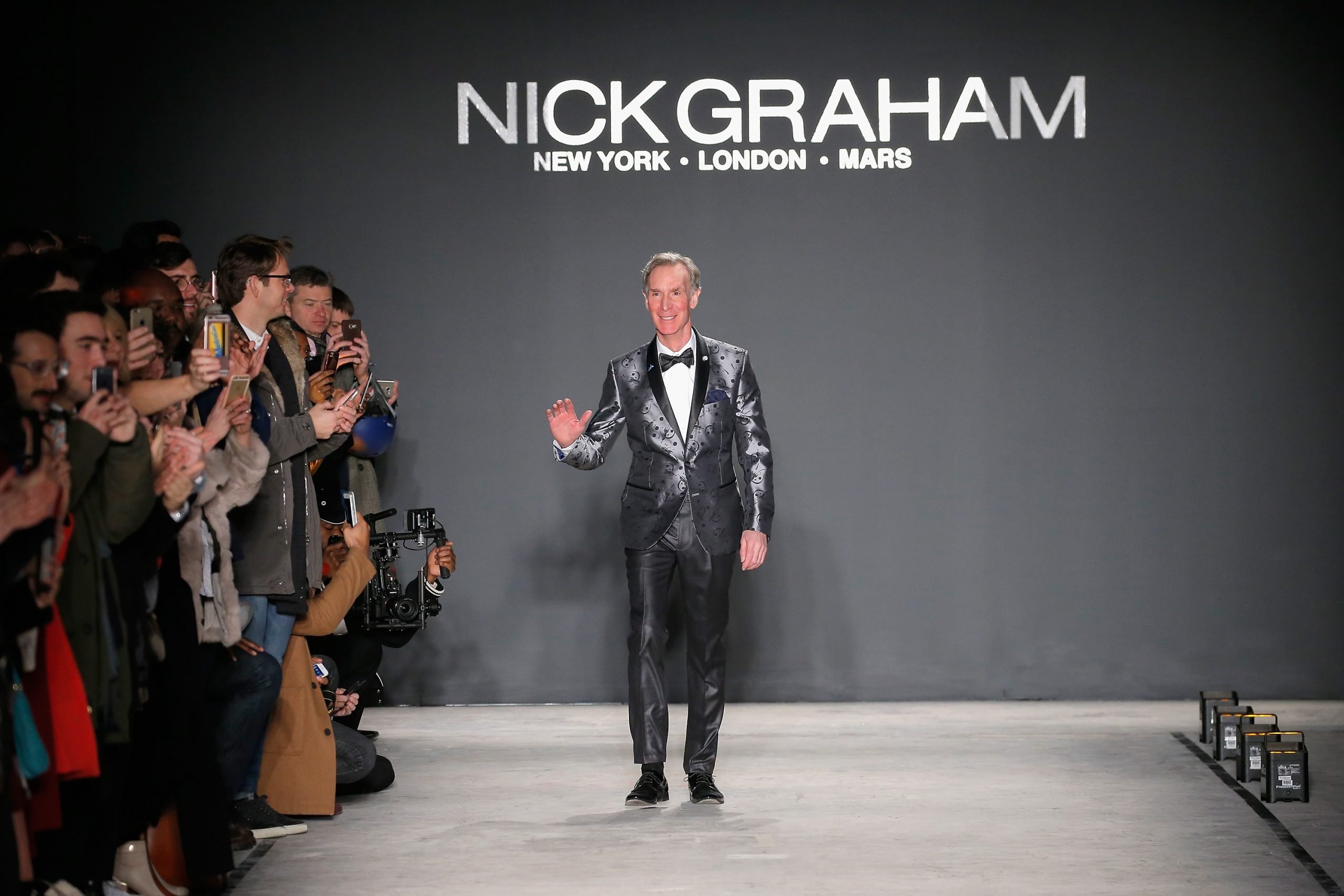 Designer Nick Graham on a Runway before launching his NFT Collection