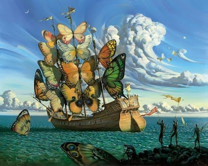 'Departure of the Winged Ship' by Vladimir Kush