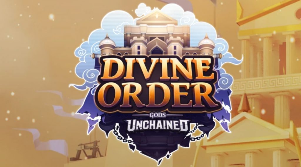 screenshot of the official poster for the Gods Unchained Divine Order collection