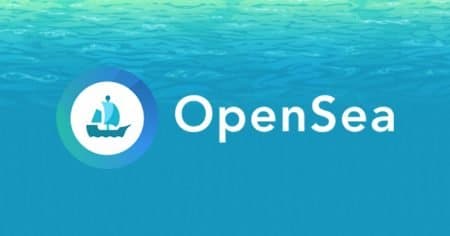 Opensea logo underwater