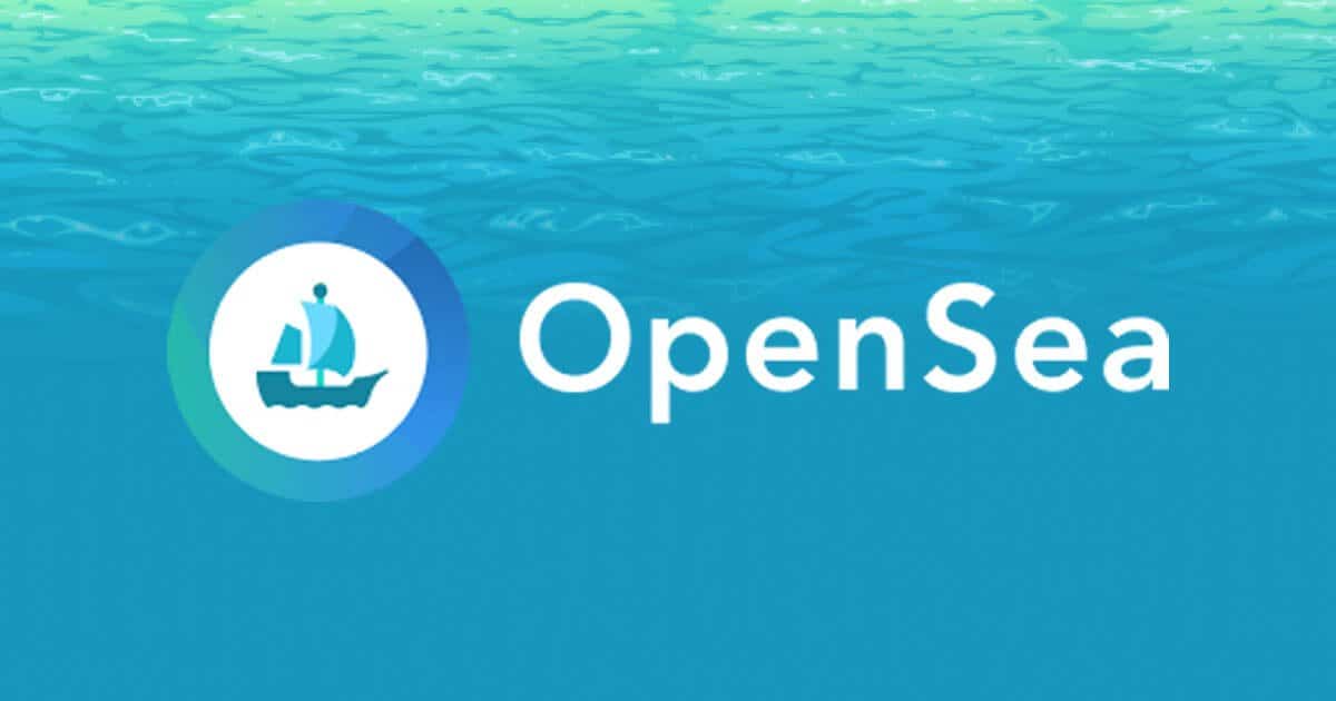 Opensea NFT Marketplace logo underwater