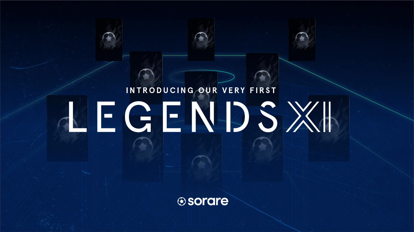 Official image announcing the launch of Sorare Legends XI NFT collection