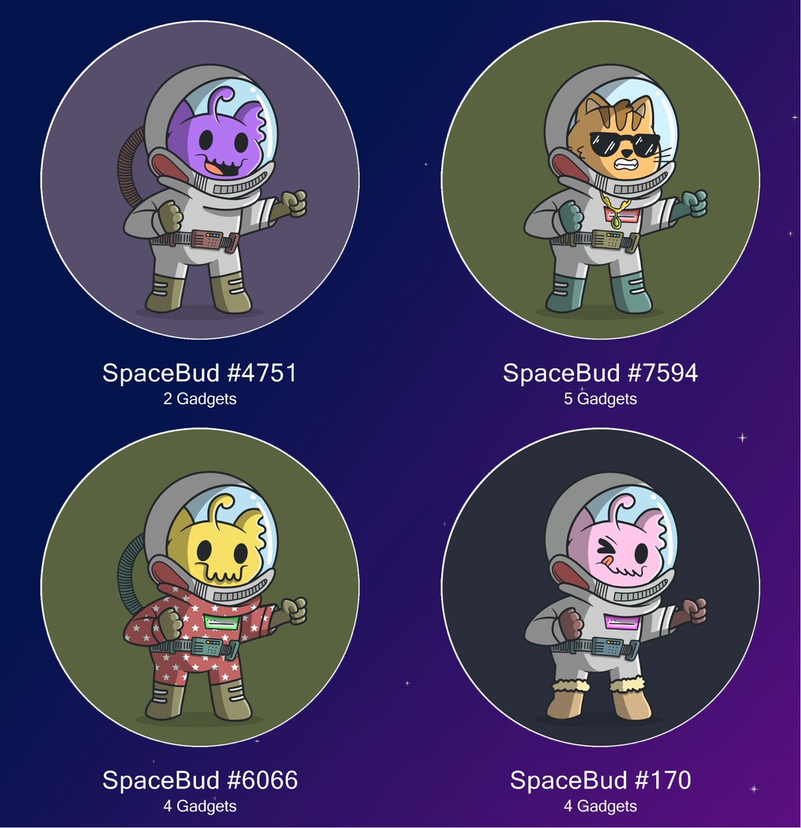 SpaceBuds Cardano NFT collection 