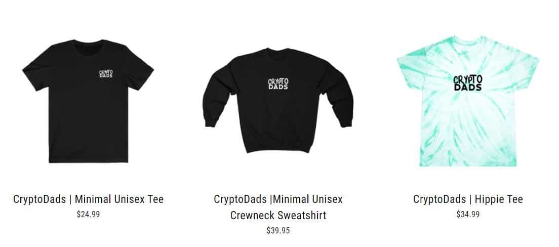  CryptoDads NFT collection official merch
