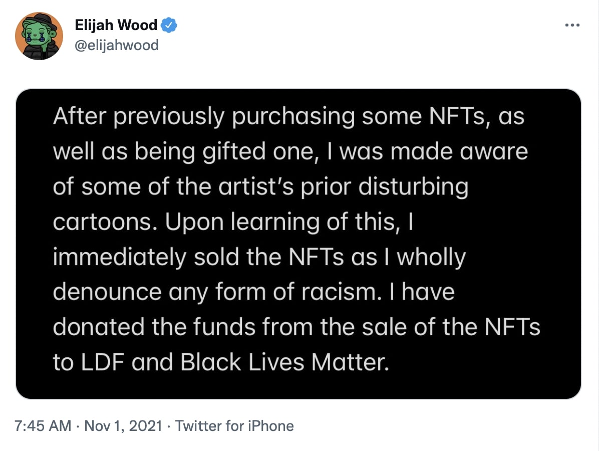 Elijah Wood tweet on Jungle Freaks