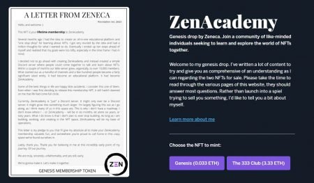 Screengrab of the ZenAcademy Homepage