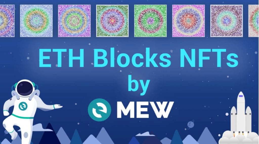 Image featuring the oficial Ether Blocks NFTs poster by MyEtherWallet