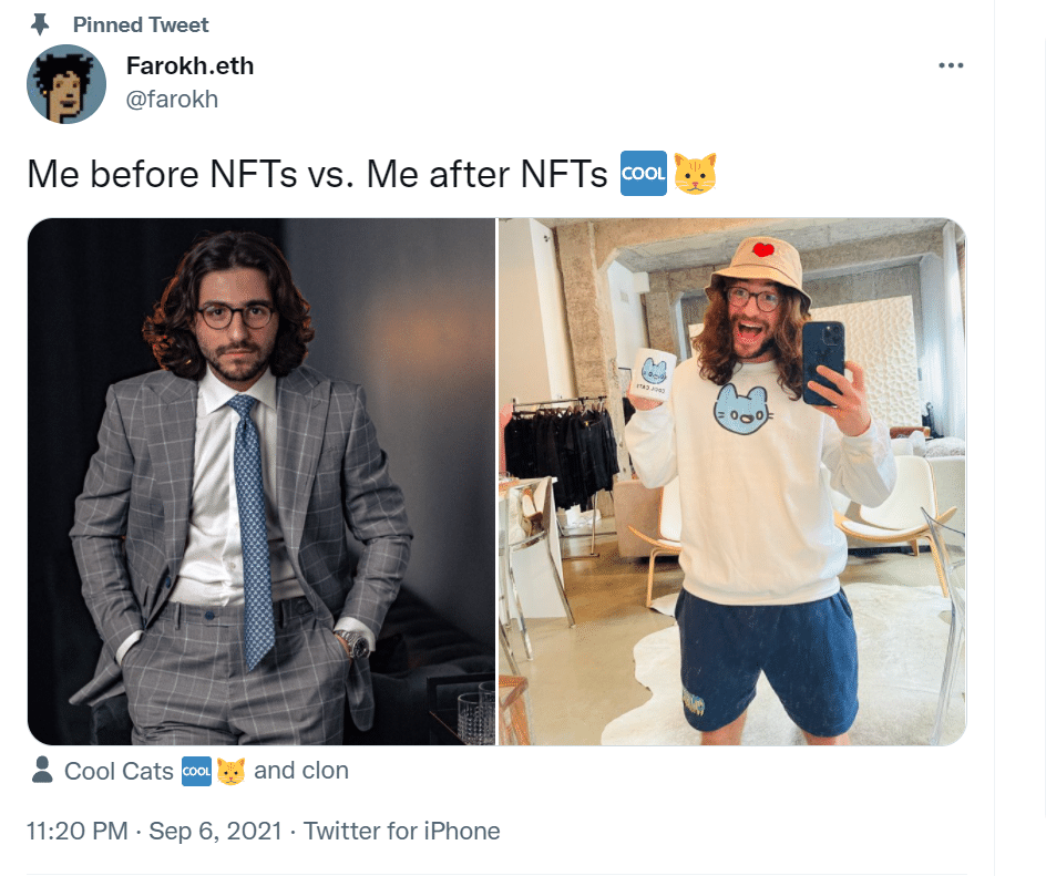 Farokh Before and After NFTs