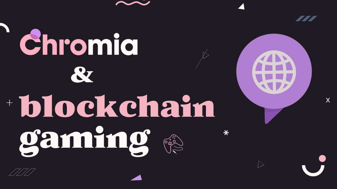 Chromia blockchain banner in pink and black