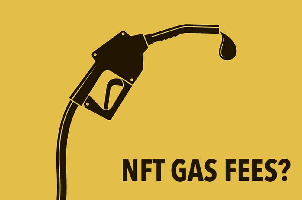 Gas Handle Pic of NFT Gas Price on Yellow Background