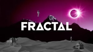 Fractal Marketplace Official logo mountains and astronaut 
