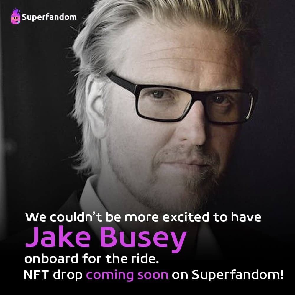 Jake Busey is going to drop his NFTs on Superfandom