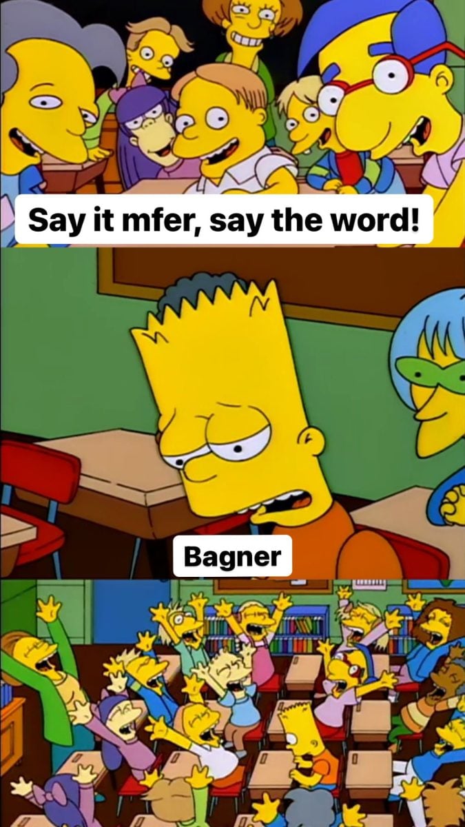 bagner nft community joke bart simpson 