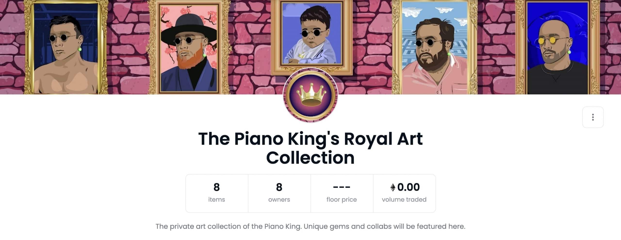 Piano King's art gallery on OpenSea
