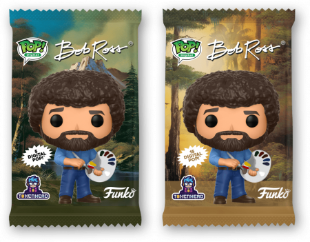 Standard Pack and Premium Pack of Funko's Bob Ross Digital Pop!™ NFTs.