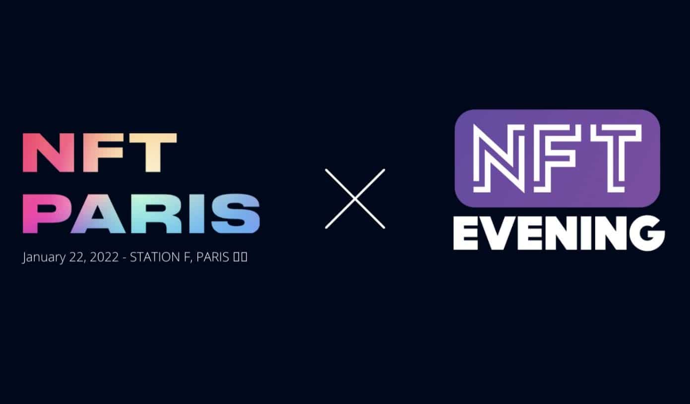 image of the NFT Paris event and NFT Evening logos