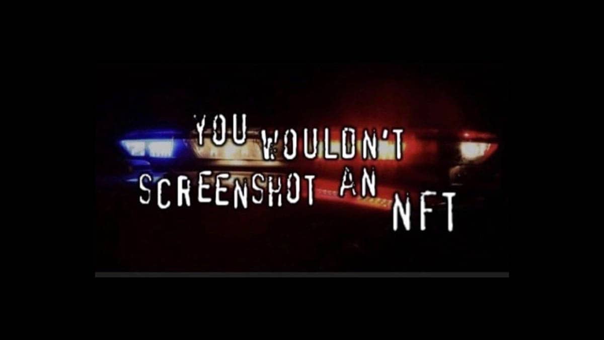 text saying "you wouldn't screenshot an NFT" funny NFT memes
