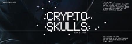 cryptoskulls banner black and white