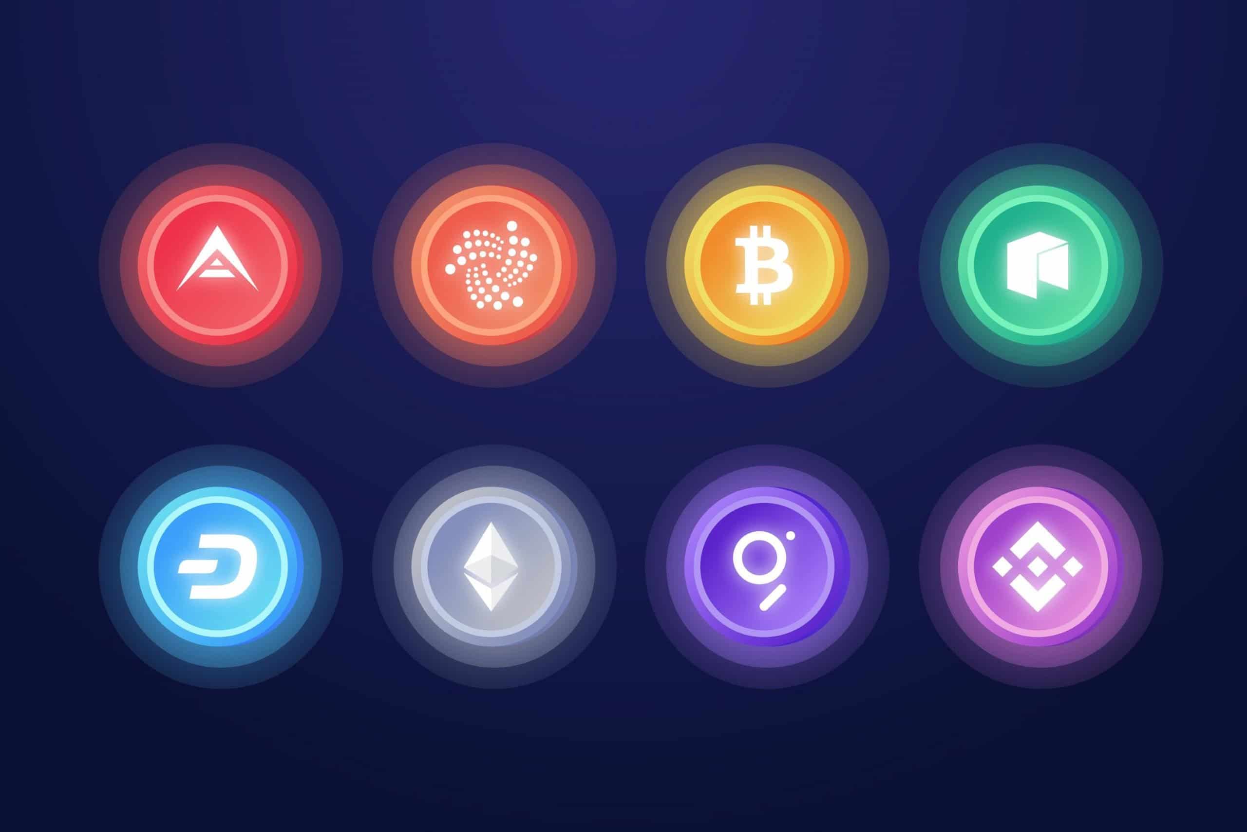 image of various cryptocurrency logos