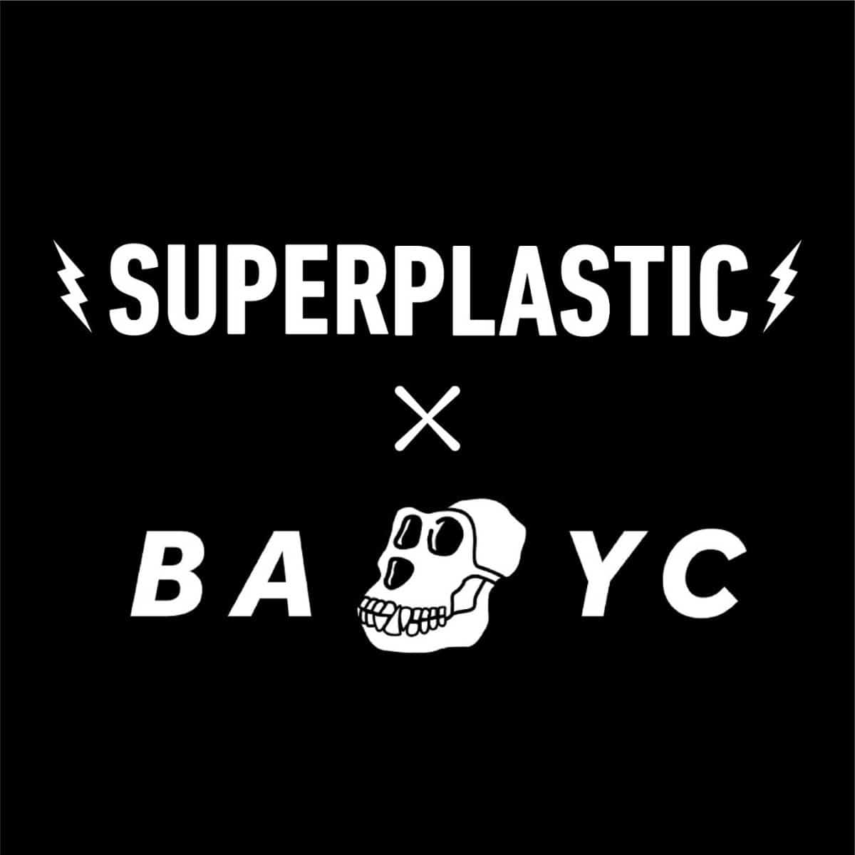 Superplastic x BAYC banner announcing Bored Ape Yacht Club Toys