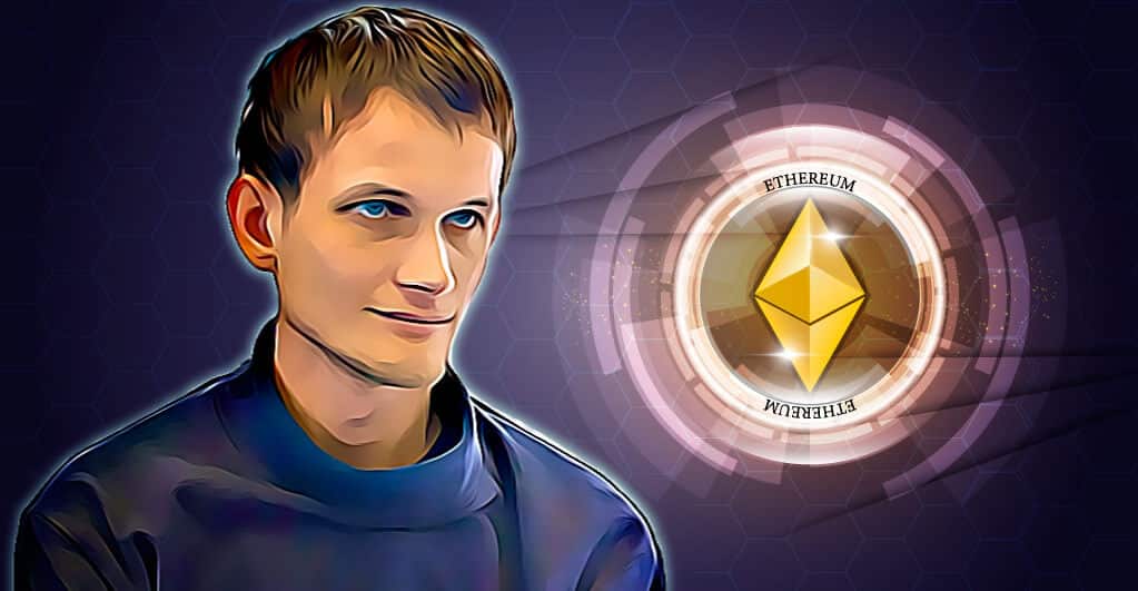 Picture depicts ethereum founder