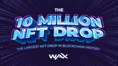 image highlighting the WAX 10 million NFT drop using text