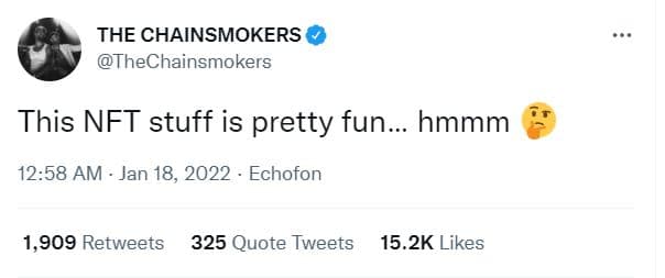 chainsmokers nft tease