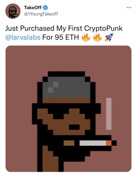 Take Off's CryptoPunk NFT he bought