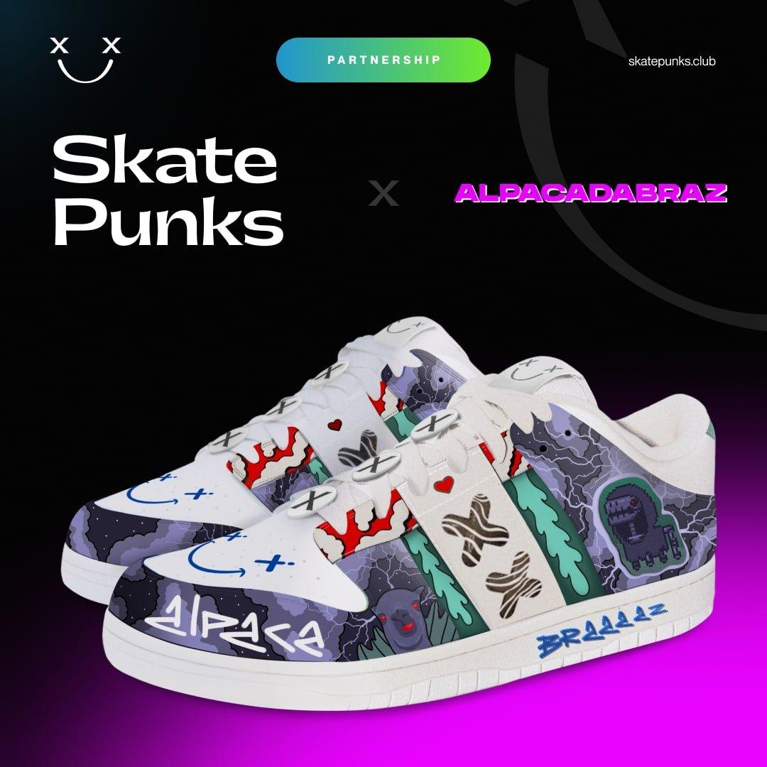 Sneakers featuring designs of ALPACADABRAZ NFT
