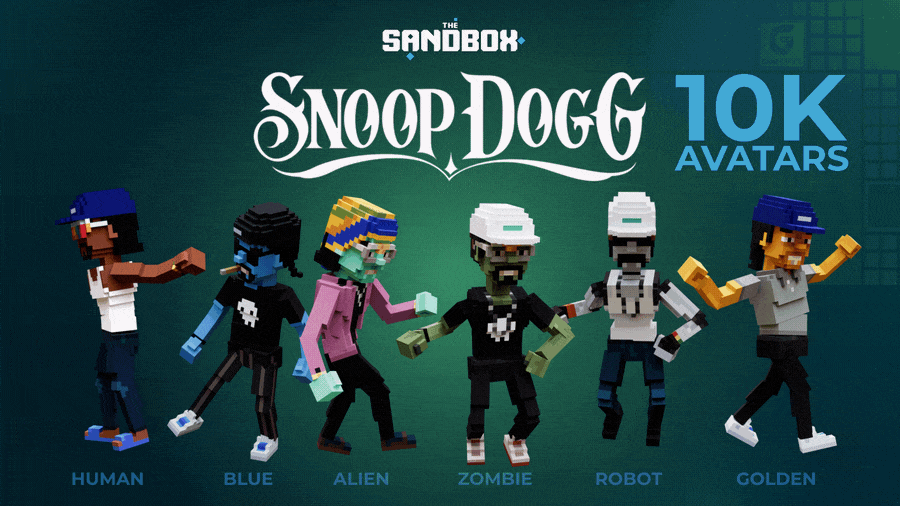 Different Doggies avatars in The Sandbox