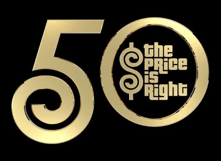 image showing 50 in gold with writing and black background The Price Is Right Theta Network CBS