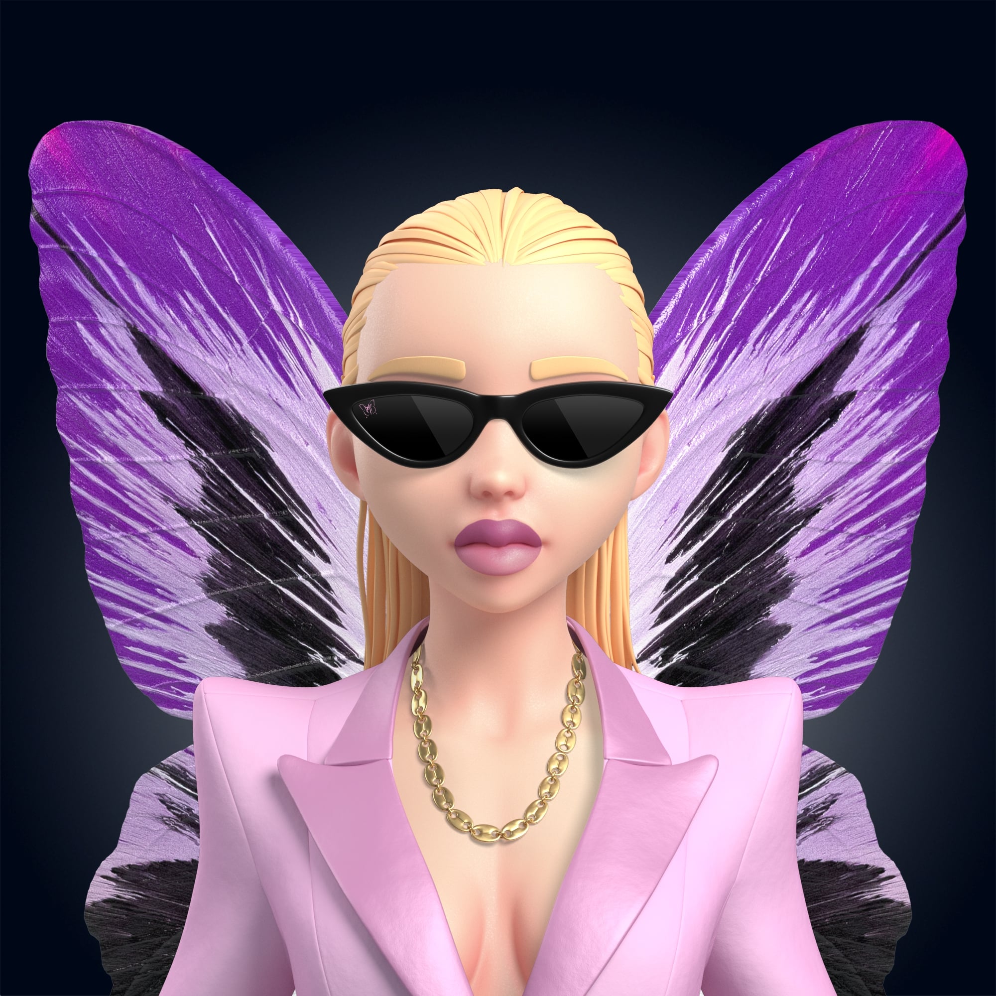 A blonde Punk Angel NFT by PunkMeTender