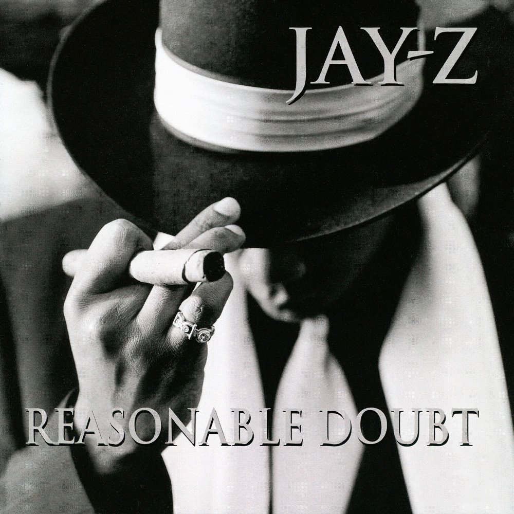 black and white image of Jay-Z in black and white, the Reasonable Doubt NFT album cover