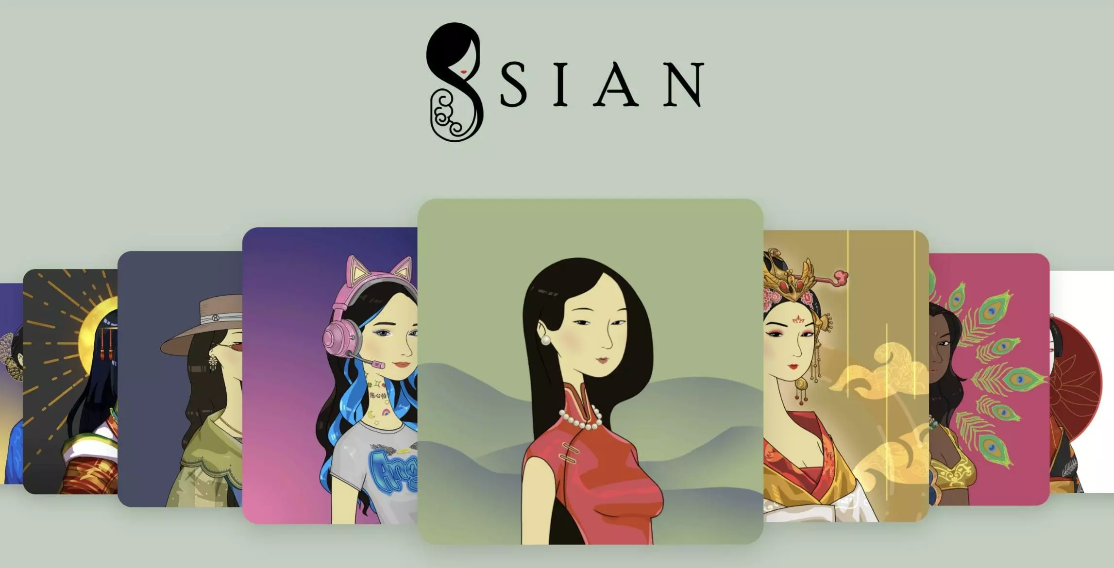 Different Asian women of 8SIAN collection in different attire