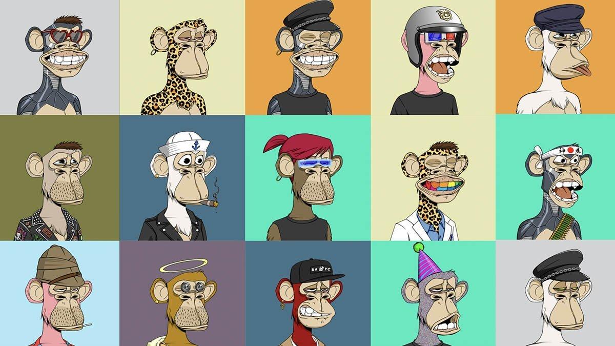 Different bored ape avatars from BAYC collection