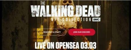 The famous series' walking dead NFT collection poster stating release date