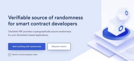 Chainlink's homepage talking about integration