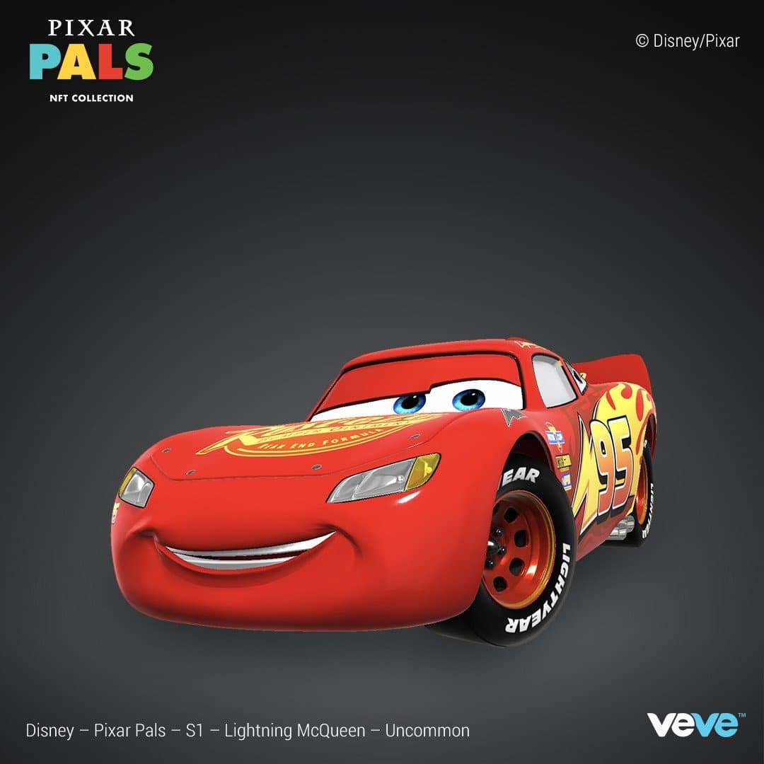 red car in 3d disney pixar 