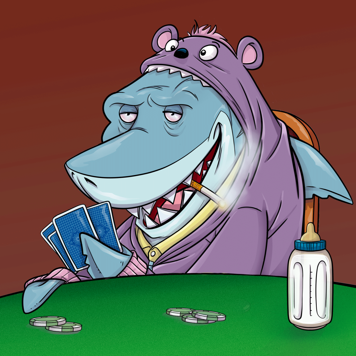 A whale from Modern Poker Club playing poker. 