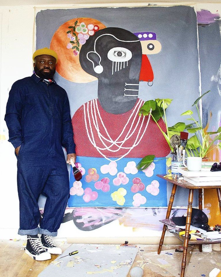 NFT artist Kojo Marfo in studio
