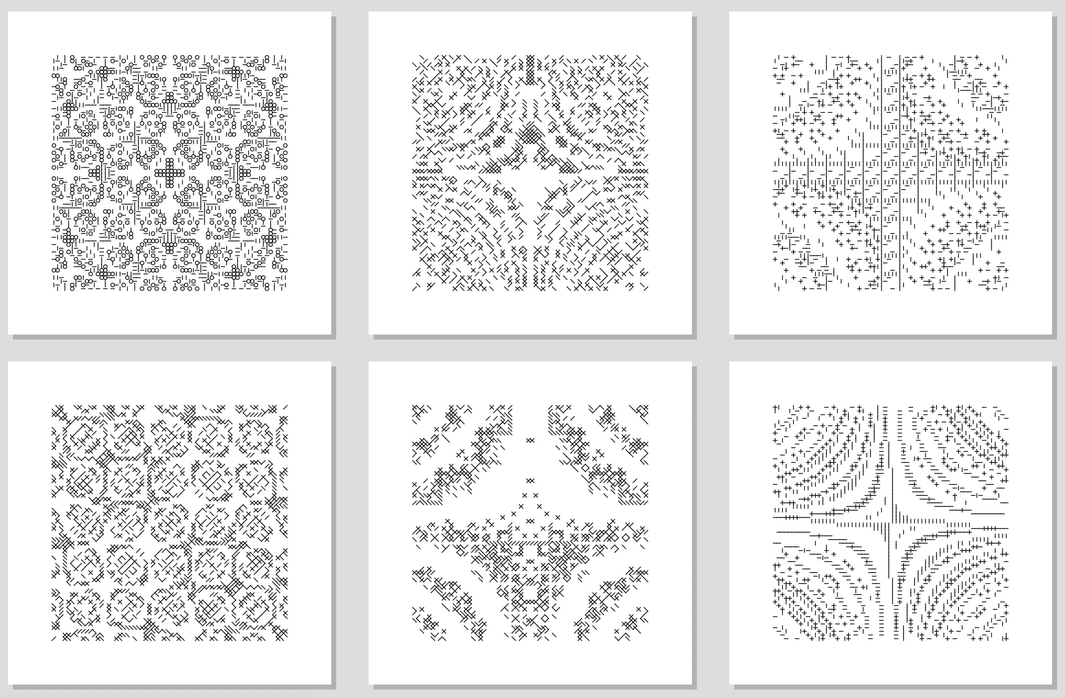 Different Autoglyphs NFTs with beautiful patterns
