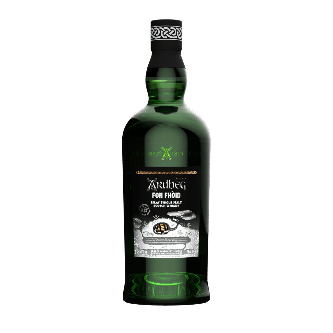 BlockBar and Ardbeg NFT islay whisky image of their product in a green bottle 