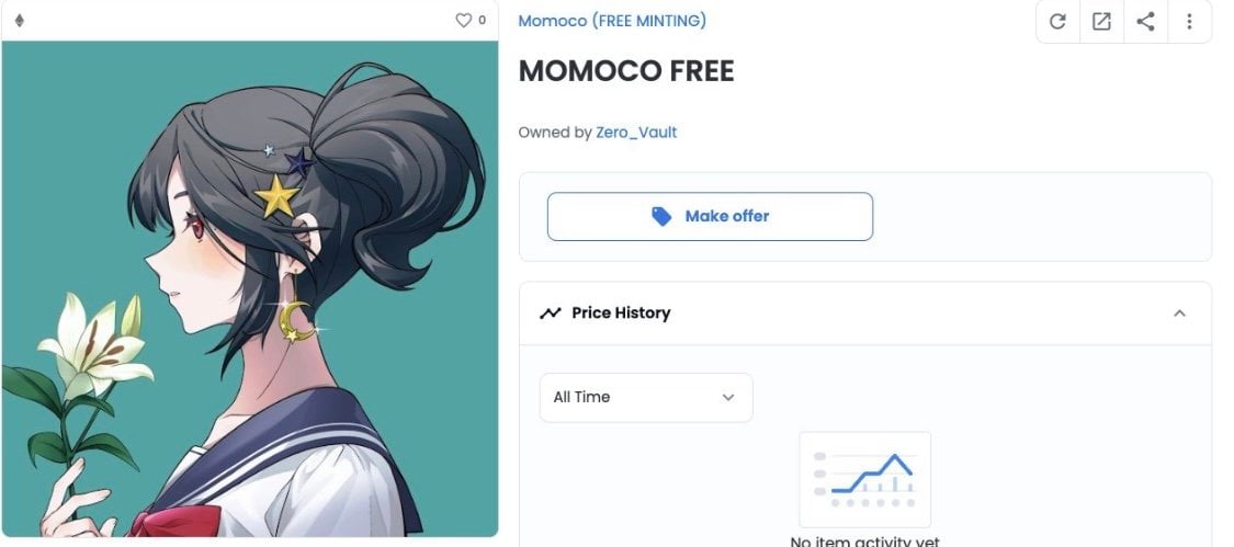 Opensea MOMOCO FREE listing