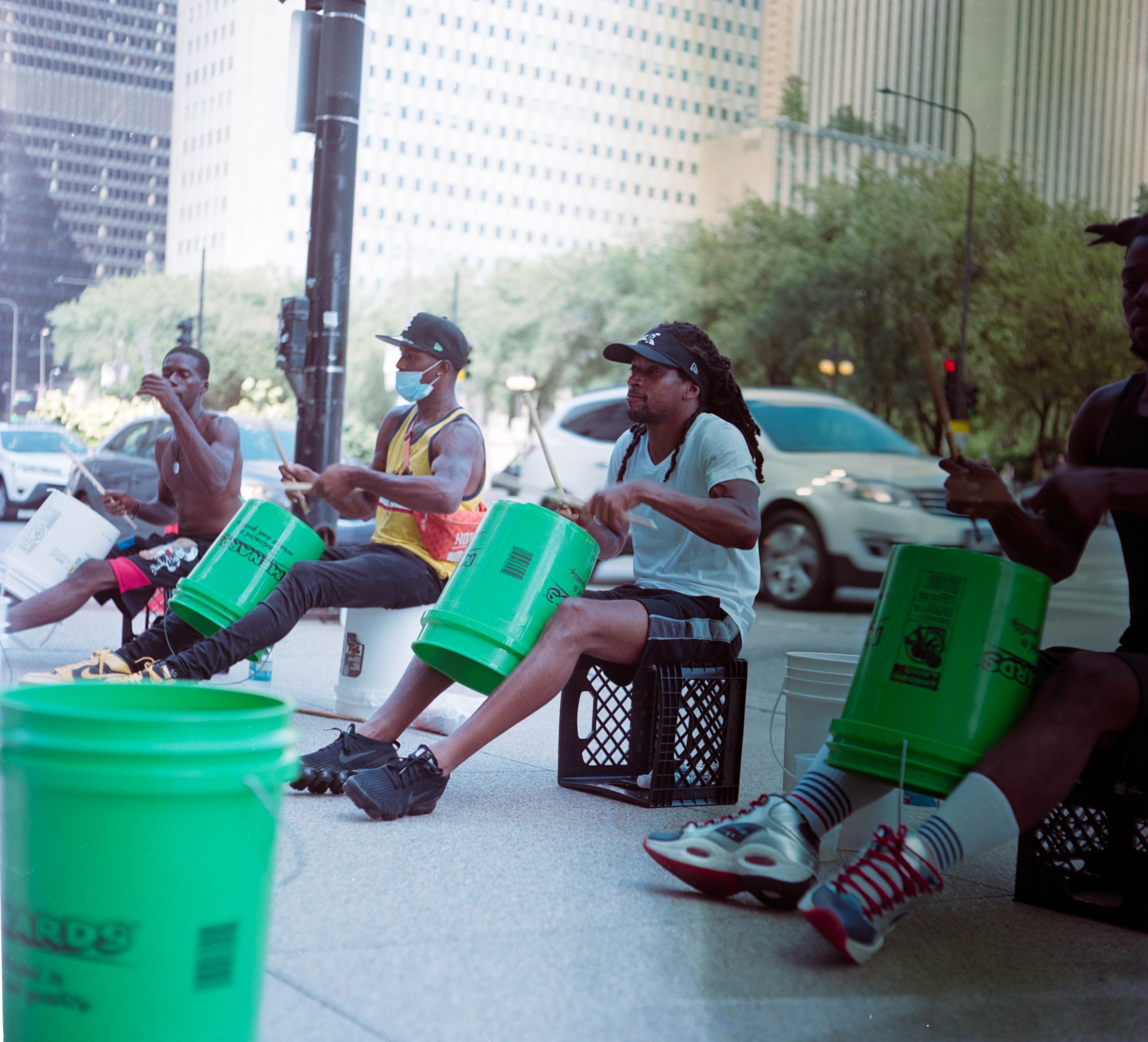 NFT picture of street drummers by Brittany Pierre