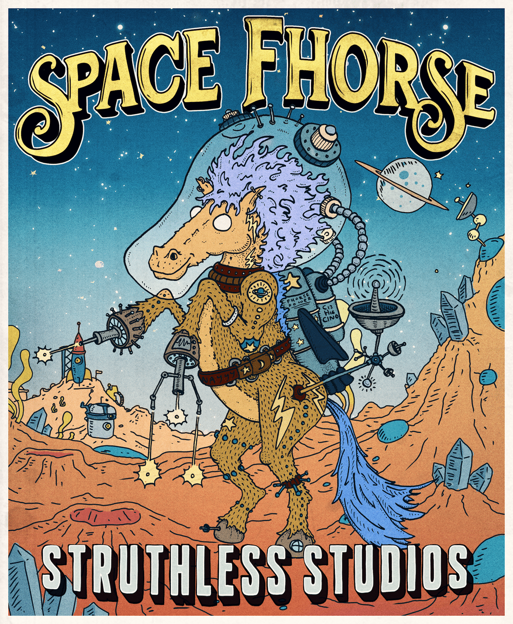 Poster for the Space Horse NFT project