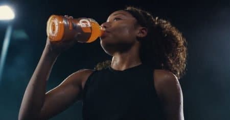 Gatorade beverage pictured with athlete
