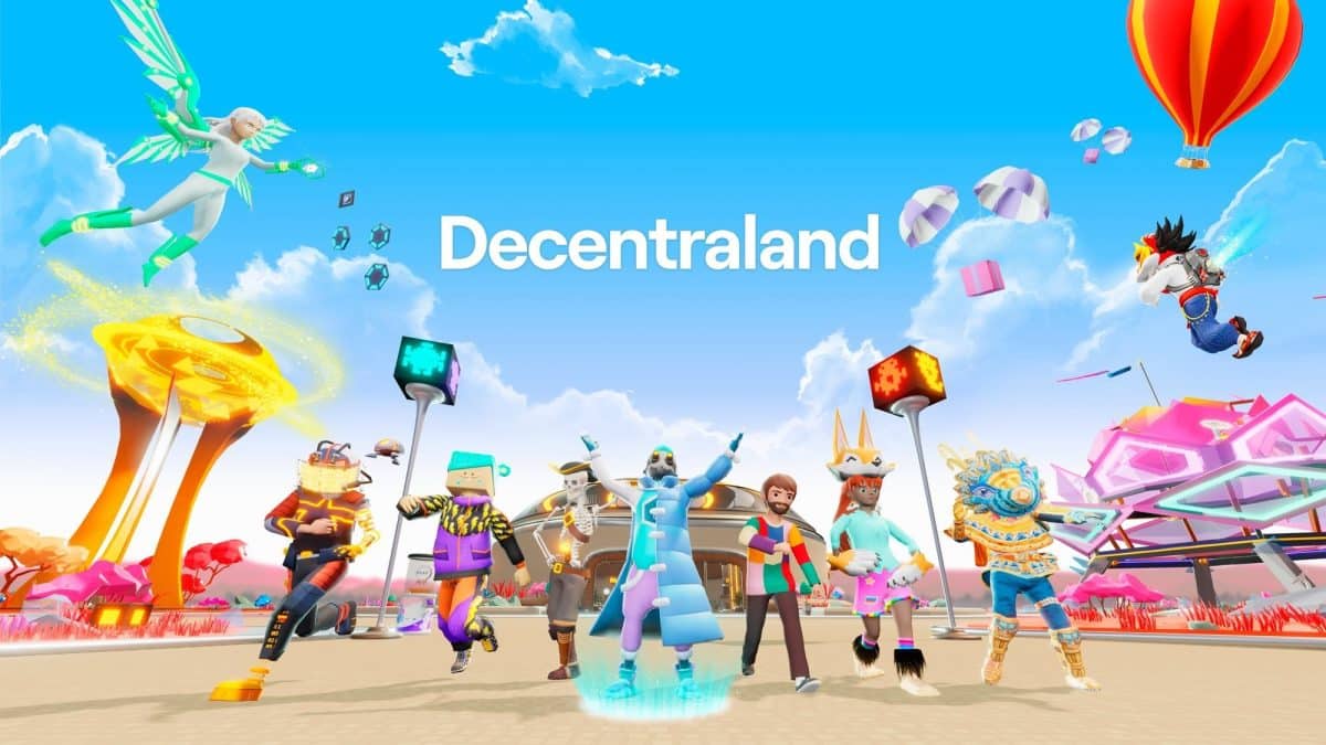 The picture shows Decentraland Metaverse which uses the token MANA